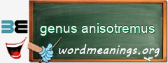 WordMeaning blackboard for genus anisotremus
